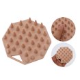 thumbnail image 4 of Unique Bargains 1 Pc Octagonal Hair Shampoo Brush for Head Massage 3.54"x0.83" Skin Color, 4 of 6