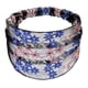 thumbnail image 2 of Diadema para mujer, banda para el cabello, turbante, diadema de encaje suave elástico, diadema para cabeza, diadema para mujer, turbante Azul + rosa BLESIY Diadema elástica de encaje, 2 of 8