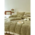 thumbnail image 2 of Xiao Hua Juego de sábanas, juego de sábanas y fundas de almohada, juego de cama individual, ropa de cama de hotel, decoración del hogar (azul oscuro), 2 of 5