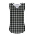thumbnail image 5 of Womens Summer Tank Tops V-Neck Keyhole Sleeveless Plaid Print Shirt Loose Fit Basic Business Casual Summer Camisole, 5 of 5