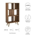 thumbnail image 7 of Modway Transmit 31" Modern Spacious Storage Wood Bookcase in Walnut, 7 of 7