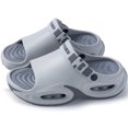 thumbnail image 2 of Rokment Women's Men's Chunky Air Cushion Ortho Walking Slippers with Back Strap Comfortable Non Slip Cloud Pillow Thick Sole Water Sandals Outfoor for Plantar Fasciitis Grey Size 10-10.5, 2 of 6