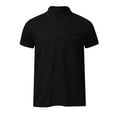 thumbnail image 2 of kpoplk Polo Shirts for Men Men's Polo Shirts Short Sleeve Golf Casual Work Shirts Pique Polo T Shirts for Men(XL,Black), 2 of 5