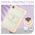 thumbnail image 5 of XYX For iPad Pro 12.9 inch Case (2022/2021/2020/2018), 3in1 Heavy Duty Shockproof Tablet Case with Stand, Shoulder Strap, Cream Rose Gold, 5 of 7