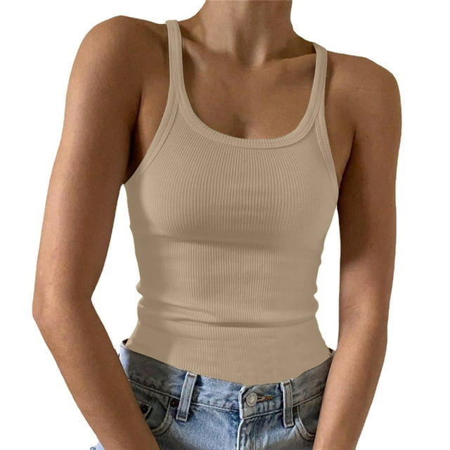 Camiseta sin mangas de cuero sintético con cuello en V para mujer: camisola lisa, ligeramente elástica, para llevar en ocasiones informales o fiestas, varias tallas