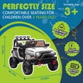 thumbnail image 3 of Okybaby 24V Kids Ride on Truck Car with Parents Remote,400W Motor, Electric Power Ride on Toy Car with High Chassis, Four-wheel Suspension, LED Light,USB,Bluetooth,MP3 for Kids Aged 3+,White, 3 of 8
