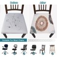 thumbnail image 4 of Seat Covers for Dining Room Chairs Stretch Printed Chair Seat Covers Set of 6, Removable Washable Upholstered Chair Seat Protector Cushion Slipcovers for Kitchen, Office(Circular Pattern), 4 of 6