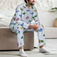 thumbnail image 7 of Salouo Sea Turtle Whale Print Button-Front Long Sleeve Pajama Set for Men, Soft 2Pjs Men's Long Sleeve Sleepwear-X-Large, 7 of 7