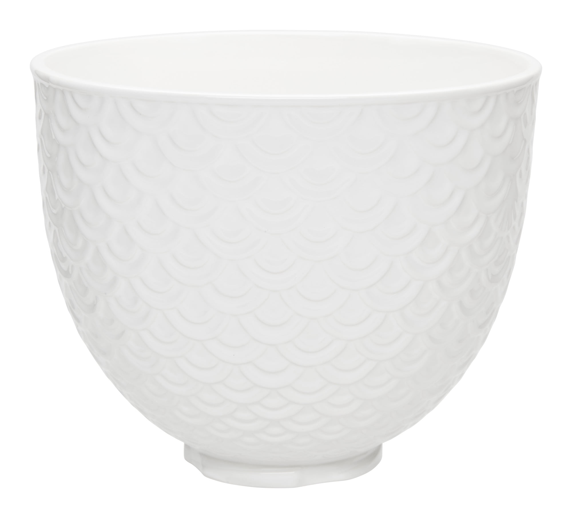 KitchenAid® 5 Quart White Mermaid Lace Ceramic Bowl