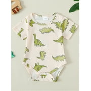 CARETOO Newborn Baby Boy Clothes 2Pcs Cotton Fabric Infant Bodysuit Casual Outfits Bib Overall Pants