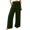 Green1, variant on yunLCZ Women's Palazzo Pants Women Fashion Solid Color Cotton Elastic Long Pants Beach Leisure Trousers Work Clothes for Office