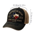 thumbnail image 3 of Gorra Trucker de la Bandera de Texas Vintage con Malla Negra Lavada en la Parte Trasera, Gorra de Béisbol Ajustable para Hombres y Mujeres, 3 of 6