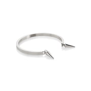 ELYA Jewelry Women's Polished Dangling Cone Charms Steel Cuff Bracelet