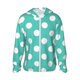 thumbnail image 1 of Balery Teal Turquoise And White Polka Dot Sudadera ligera de manga larga con capucha y protección solar UPF 50+ para hombre y mujer, ideal para pesca y running-Large, 1 of 7