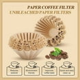 thumbnail image 5 of 400 Count 1-4 Cup Coffee Filters Small Coffee Paper Filters Disposable Basket Filters Brown, 5 of 7