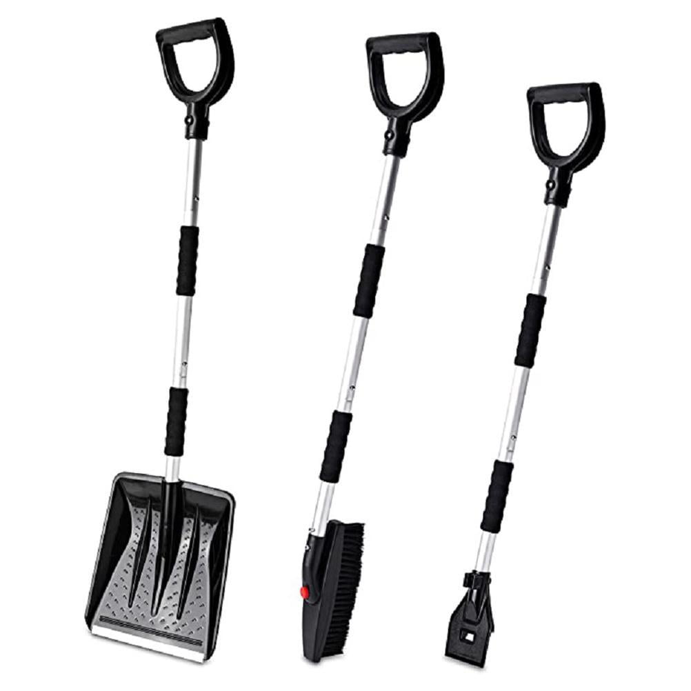 Removable and Easy to Store car Snow Shovel Does not Hurt The Paint car Snow Brush deicing Shovel Black 