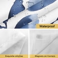 thumbnail image 4 of Spring Floral No Hooks Shower Curtain with Snap-in Liner Watercolor Gradient Blue Leaf Flower Rustic Farmhouse Shower Curtains for Bathroom, Waterproof, Easy Install, Washable 60"x72", 4 of 9