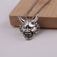 thumbnail image 2 of Joyas Góticas Hombre Acero Inoxidable Plata Negro Evil Devil Hor, 2 of 5