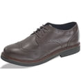 thumbnail image 2 of Apex Men's Lexington Wingtip Full Grain Leather Shoes Brown Size 10.5 W, 2 of 3
