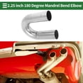 thumbnail image 2 of 180 Degree Mandrel Exhaust Tube Car Exhaust Pipe Mandrel Bend DIY Custom Tubing Pipe 2.25" OD 7.87" Leg Length T304 Stainless Steel Silver Tone, 2 of 7