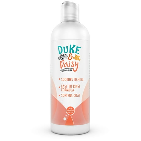 Duke n Daisy Pet Conditioner with Oatmeal and Aloe  Safe Natural Shampoo for Dogs and Cats  Designed to Moisturizer and Relieve Dry, Itchy Skin  Powerful Gentle Conditioner for Sensitive Skin 16OZ