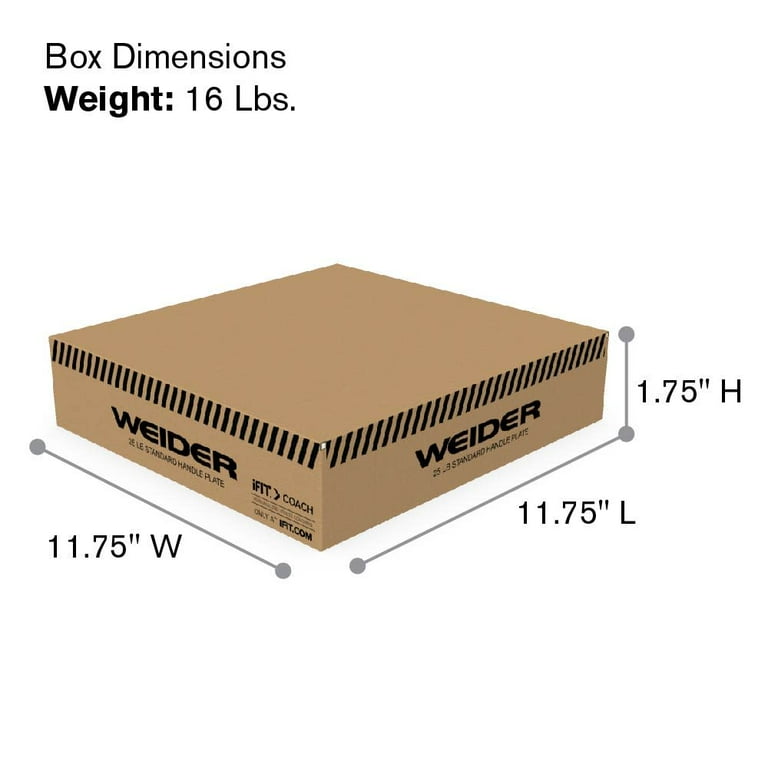 Weider Standard Weight Plate, 2.5-25 lbs. with Black