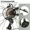 thumbnail image 4 of Hiland Full-Suspension Mountain Bike, Shimano 21 Speeds, 26 Inch Wheels, for Men Women MTB Bicycle Trail Bike, Green, 4 of 5
