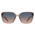 thumbnail image 3 of Piranha Eyewear Tiger Square Pink Cat Eye Sunglasses for Women with Blue to Peach Gradient Lenses, 3 of 8