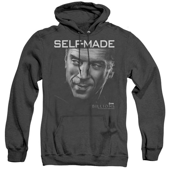 Billions Self Made Adult Heather Hoodie Sweatshirt Black