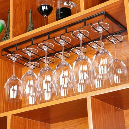 Iron Wall Mount Wine Glass Hanging Holder Goblet Stemware Storage Organizer Rack Canada - Wall Wine Glass Storage Iron Wall Mount Wine Glass Hanging Holder Goblet Stemware Storage Organizer Rack Canada - Wall Wine Glass Storage