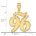 thumbnail image 4 of Auriga Fine Jewelry 14K Yellow Gold Brushed Border Script Number 96 Pendant for Women, 4 of 4