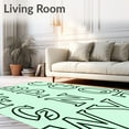 thumbnail image 2 of ODIKA 6'x9' Machine Washable Non-Slip Area Rug, Interactive Letter Tracing Academic Foundation Classroom High Traffic Rug with Pad, Green, 696942, 2 of 8