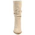 thumbnail image 6 of Journee Signature Womens Genuine Leather Syrinn Almond Toe Inside Zip Mid Calf Boots, 6 of 8