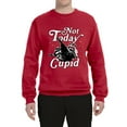 thumbnail image 6 of Wild Bobby Not Today Cupid Cute Funny Trash Panda Meme Valentine's Day Unisex Crewneck Sweatshirt, 6 of 6