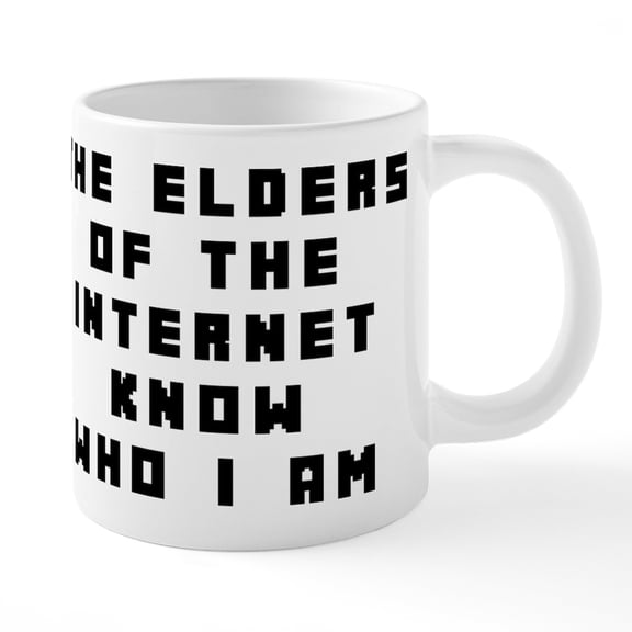 CafePress - The Elder Of The Internet K - 20 Oz White Ceramic Mega Mug