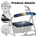 thumbnail image 5 of Jiueut Galaxy Star Rollator Seat Cushion Back Bar Cover Set for Seniors 2 Piece Seat and Back Rest Cover for Rollator Walker Rollator Walker Accessories Seat Cushion, 5 of 7