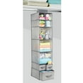 thumbnail image 3 of mDesign Fabric Nursery Hanging Organizer with 7 Shelves/3 Drawers, 2 Pack - Gray, 3 of 9