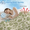 thumbnail image 3 of Green Floral Cooling Blanket, Lightweight Breathable Summer Throw Blanket with Double Sided Cold Effect, Vintage Rustic Botanical Spring Picnic Beach Blankets Bed Sheet for Hot Sleepers 30"x40", 3 of 8