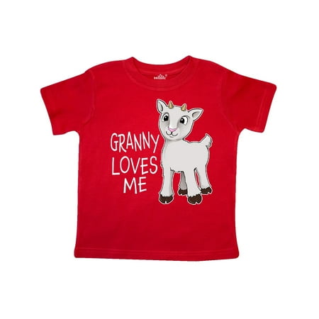 

Inktastic Granny Loves Me- cute goat Gift Toddler Boy or Toddler Girl T-Shirt