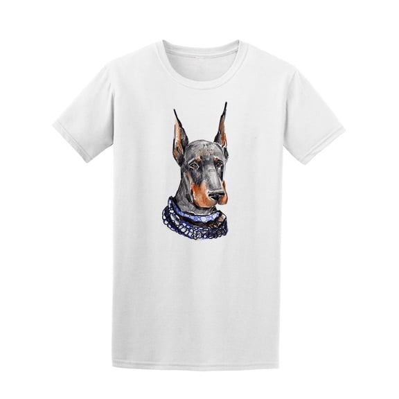 Cool Watercolor Doberman Dog Tee Men's -Image by Shutterstock