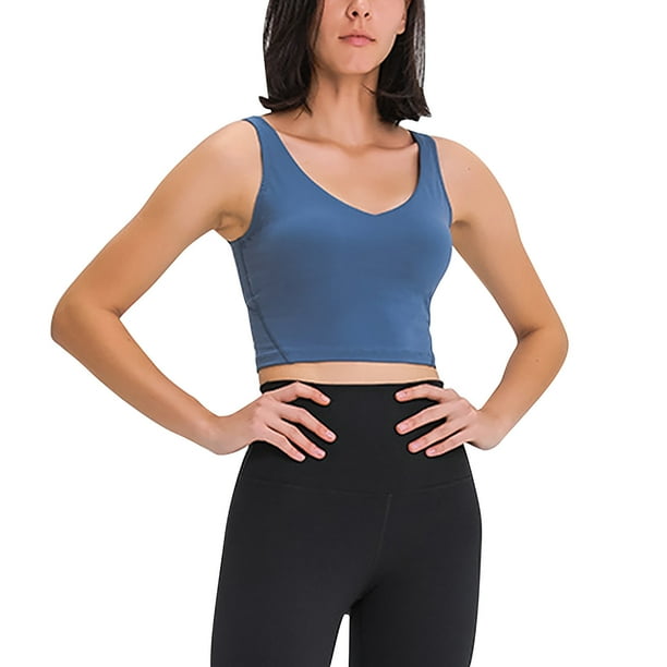 Women's Seamless Sports Bras Moisture-wicking Workout Crop Tops For Workout  Gym Activewear
