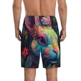 thumbnail image 4 of Lsque Colorful Patterned Rabbit Mens Sleep Pajama Shorts,Short Pajama Pants, Cotton Ultra-Soft Knit-3X-Large, 4 of 9