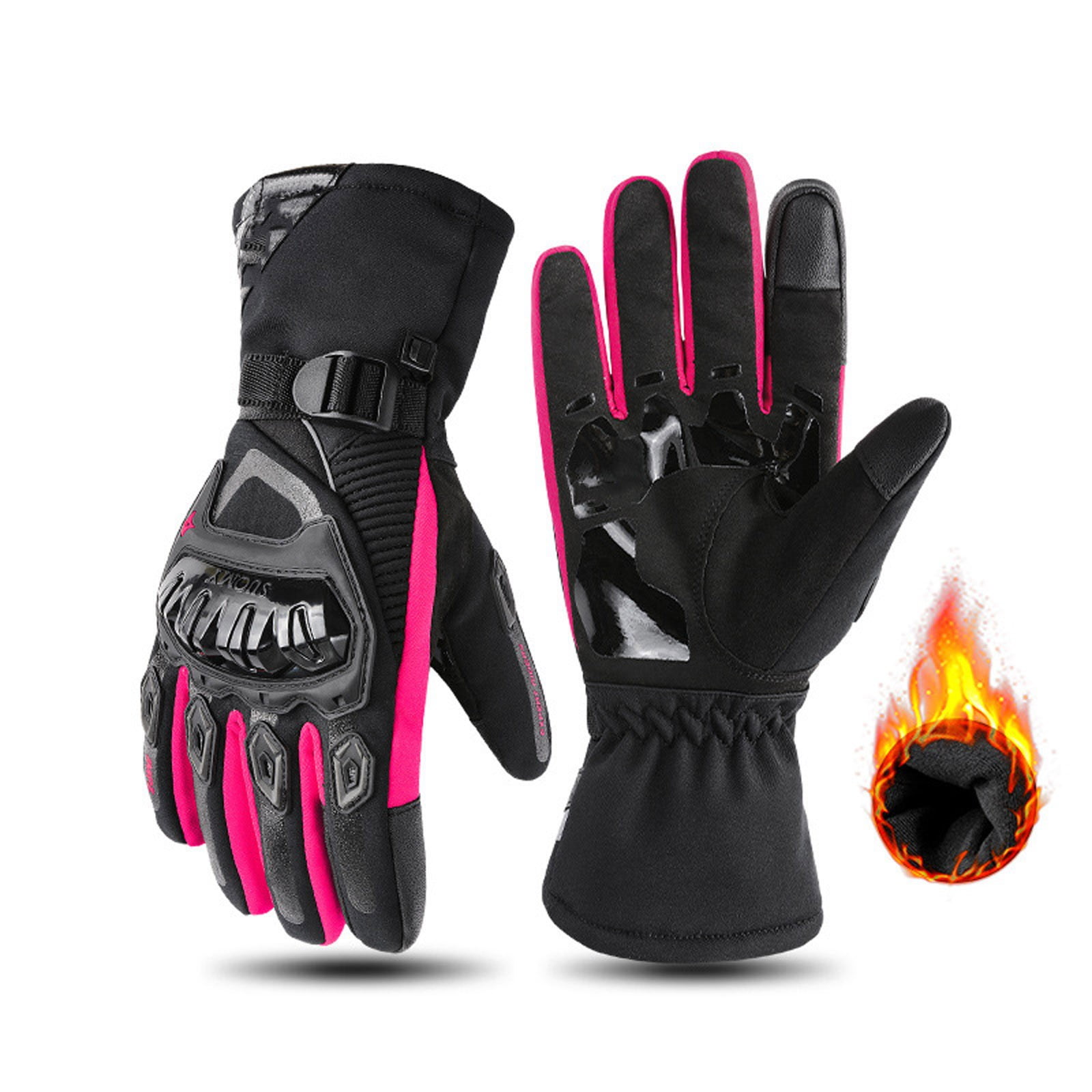 Winter Sports Insulated Weather Proof Motorcycle Gloves Thermo Grip Winter Motorcycle Riding Gloves Touchscreen Technology for Men and Women