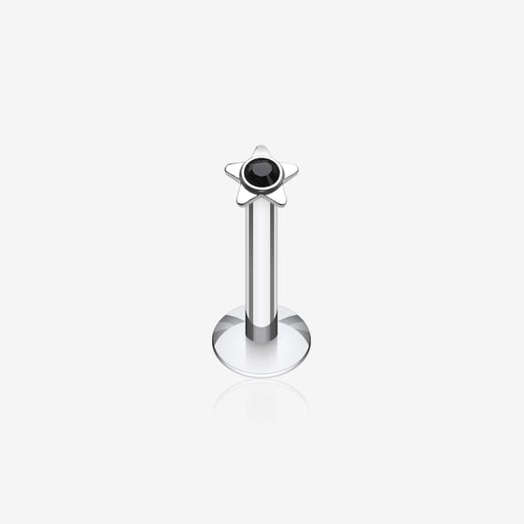 Sparkle Star Top Internally Threaded Labret
