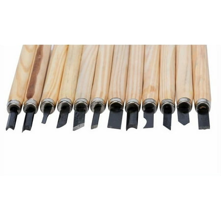 WUXICHEN 12Pcs Wood Carving Hand Chisel Woodworking Tool Set Woodworkers Gouges