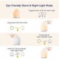 thumbnail image 2 of LED Night Light for Children, Night Light Child USB Rechargeable Silicone Baby Sleep Aid, Touch Control, Dimmable, Color Changing Night Lamp for, 2 of 4