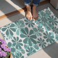 thumbnail image 4 of Teal Daisy Flower Pattern Door Rugs,Washable Non Slip Door Mats Indoor,Decorative Door Mats,Entry Mat Indoor for Entrance,Bedroom,Kitchen,Bathroom,20"x32", 4 of 6