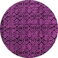 thumbnail image 1 of Ahgly Company Indoor Round Abstract Pink Modern Area Rugs, 7' Round, 1 of 4