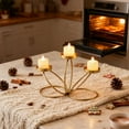 thumbnail image 5 of Qholemyo Three Armed Candlestick Candle Holder Candle Stand Pillar Candle Holders Decoration Table Centerpiece For Christmas Wedding Party, 5 of 6