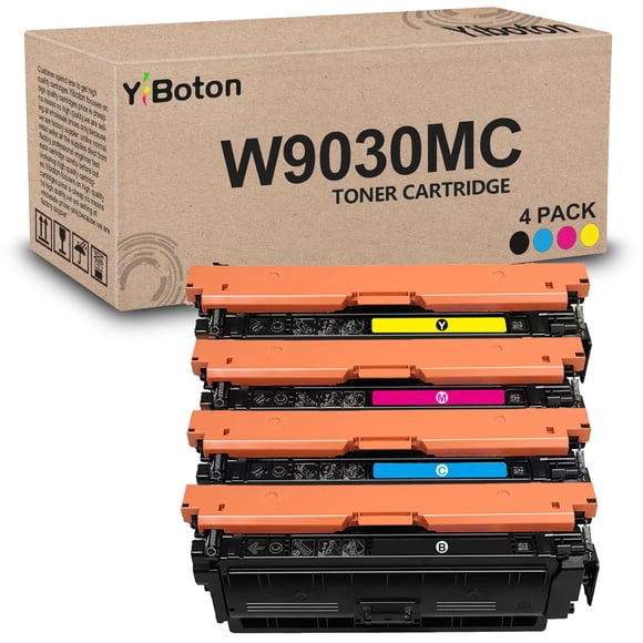 Cartucho de tóner YiBoton W9030MC, paquete de 4, alto rendimiento